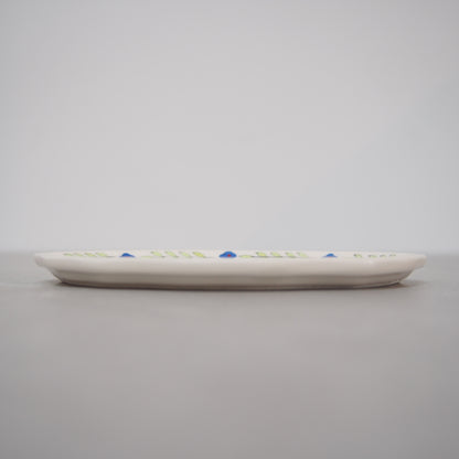 4　絵付プレート小皿(白鳥) | 井川絢子