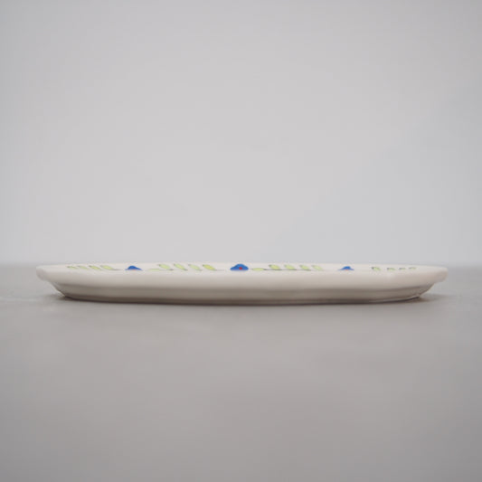 4　絵付プレート小皿(白鳥) | 井川絢子