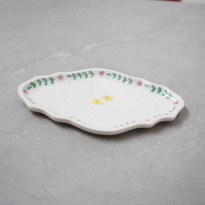 3　絵付プレート小皿(ちょうちょ) | 井川絢子