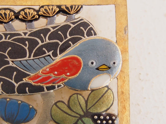 ９　透かし鳥と花