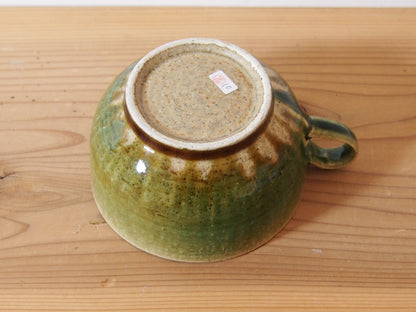 緑釉スープカップ