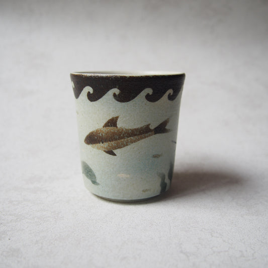 23-1　トールリーフカップ海のなかま | はるな陶芸工房