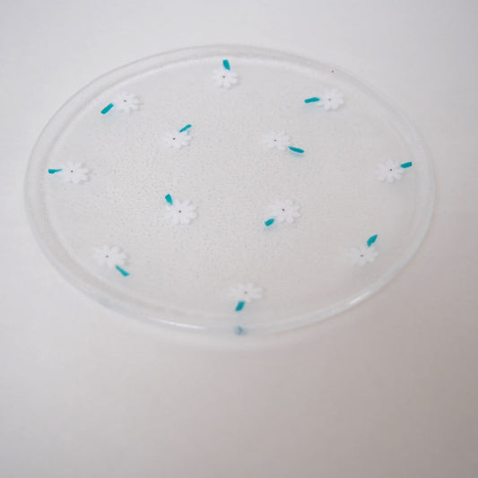 1　白い花皿 14cm | 石塚悠