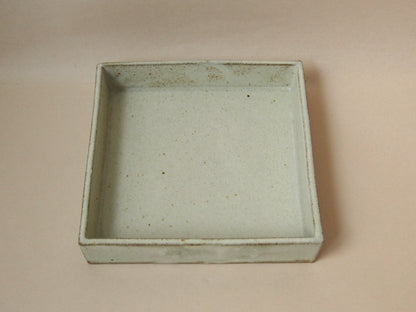 黄粉引　箱皿７寸