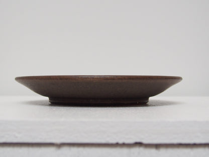 ５．五寸リム皿　茶