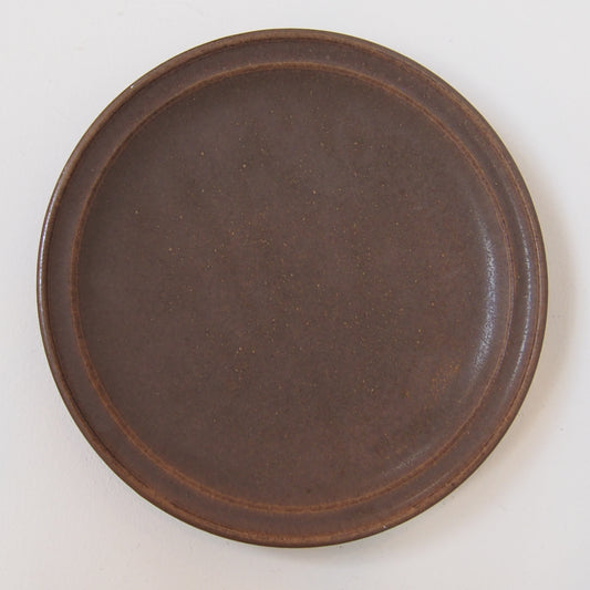 ６．七寸リム皿　茶