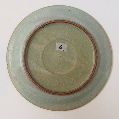 ６．七寸リム皿　グレー