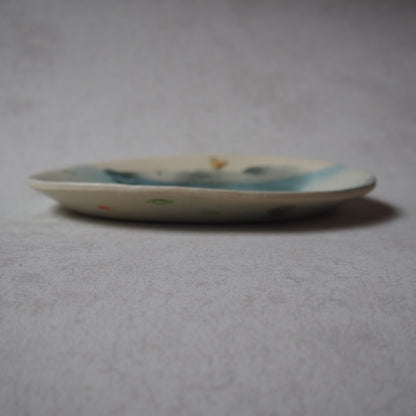 48-2　オーバルプレートSワニとイカ | はるな陶芸工房