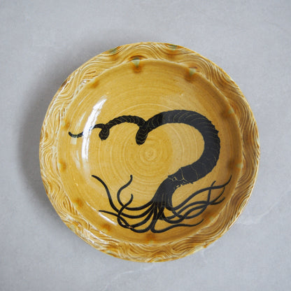 4　絵付6寸ハケメ皿 | 福島晋平