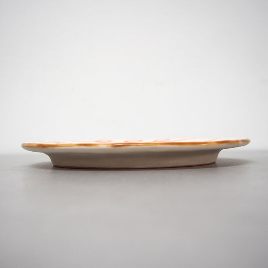 8　粉引ケーキ皿(ぐるぐる) | 加藤美紀子