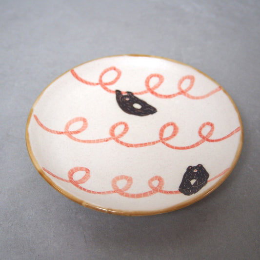 10-3　粉引取皿 | 加藤美紀子