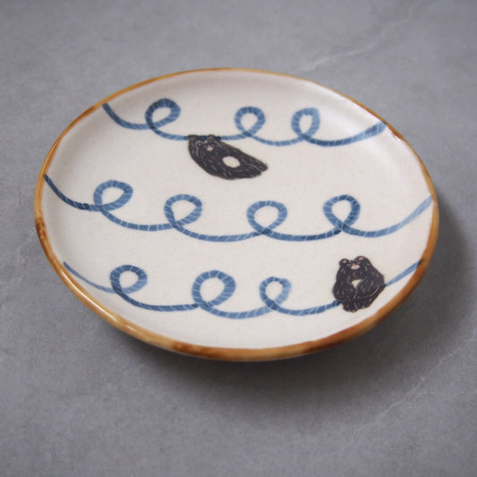 10-4　粉引取皿 | 加藤美紀子