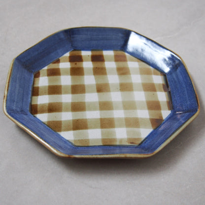 1-2　八角皿 チェック | 相澤かなえ