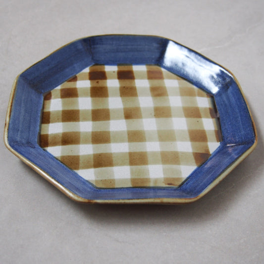 1-2　八角皿 チェック | 相澤かなえ