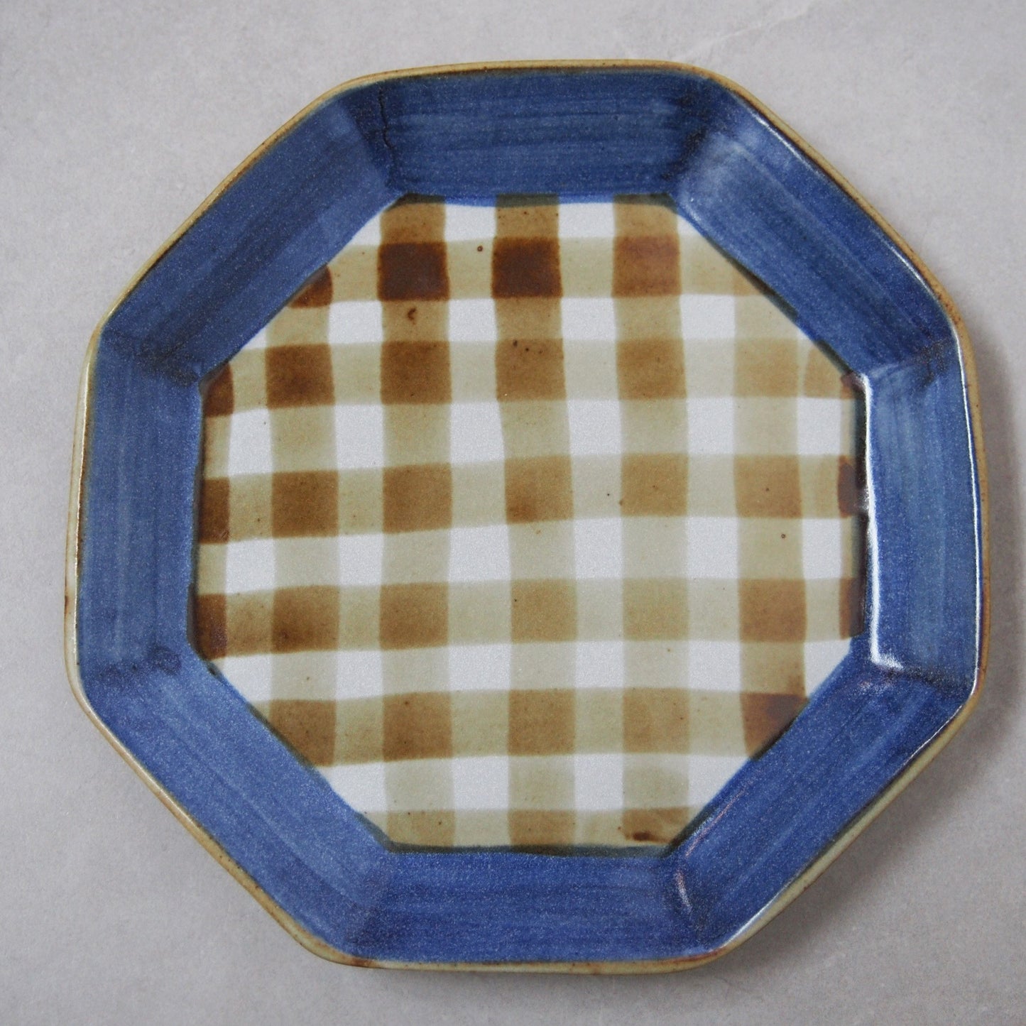 1-2　八角皿 チェック | 相澤かなえ