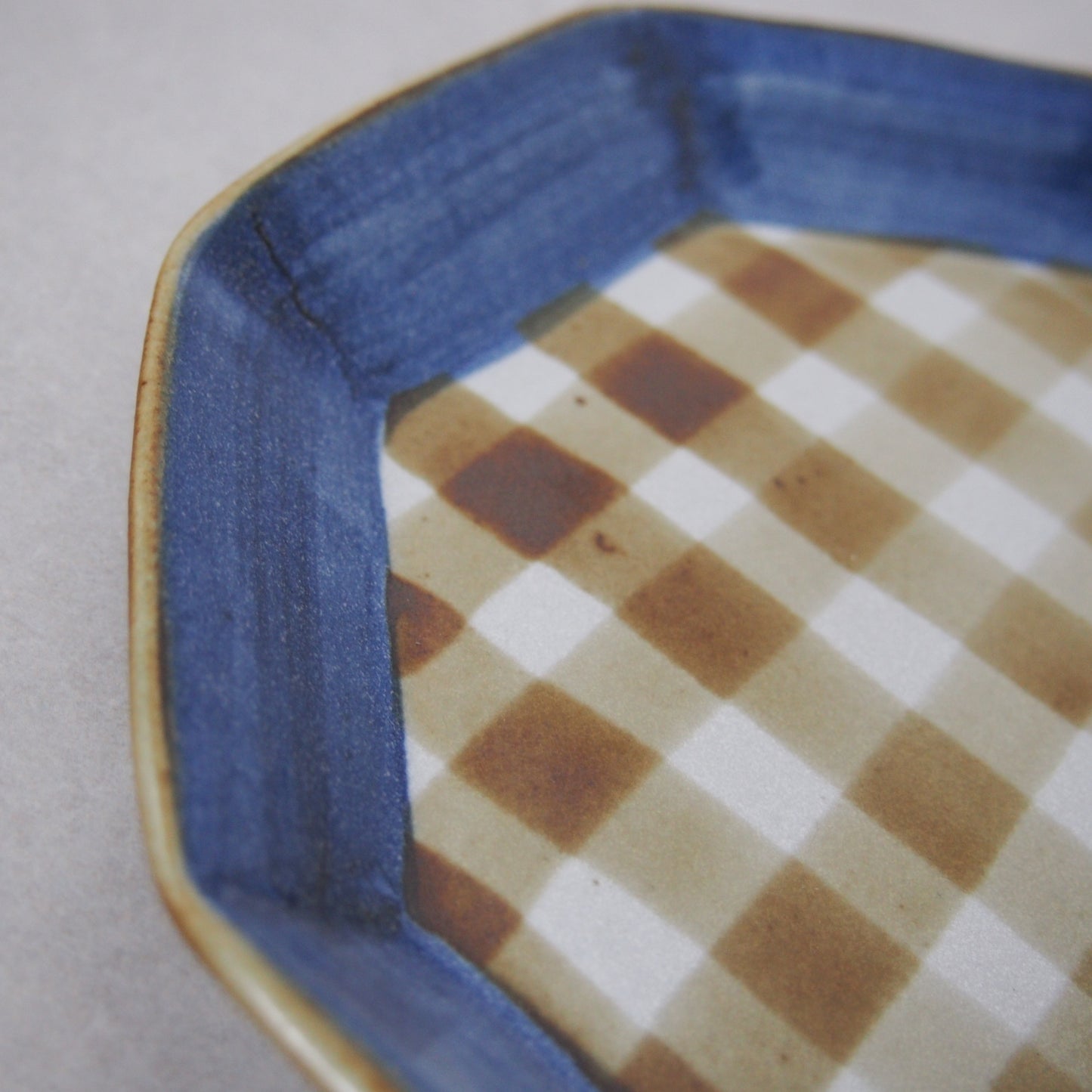 1-2　八角皿 チェック | 相澤かなえ