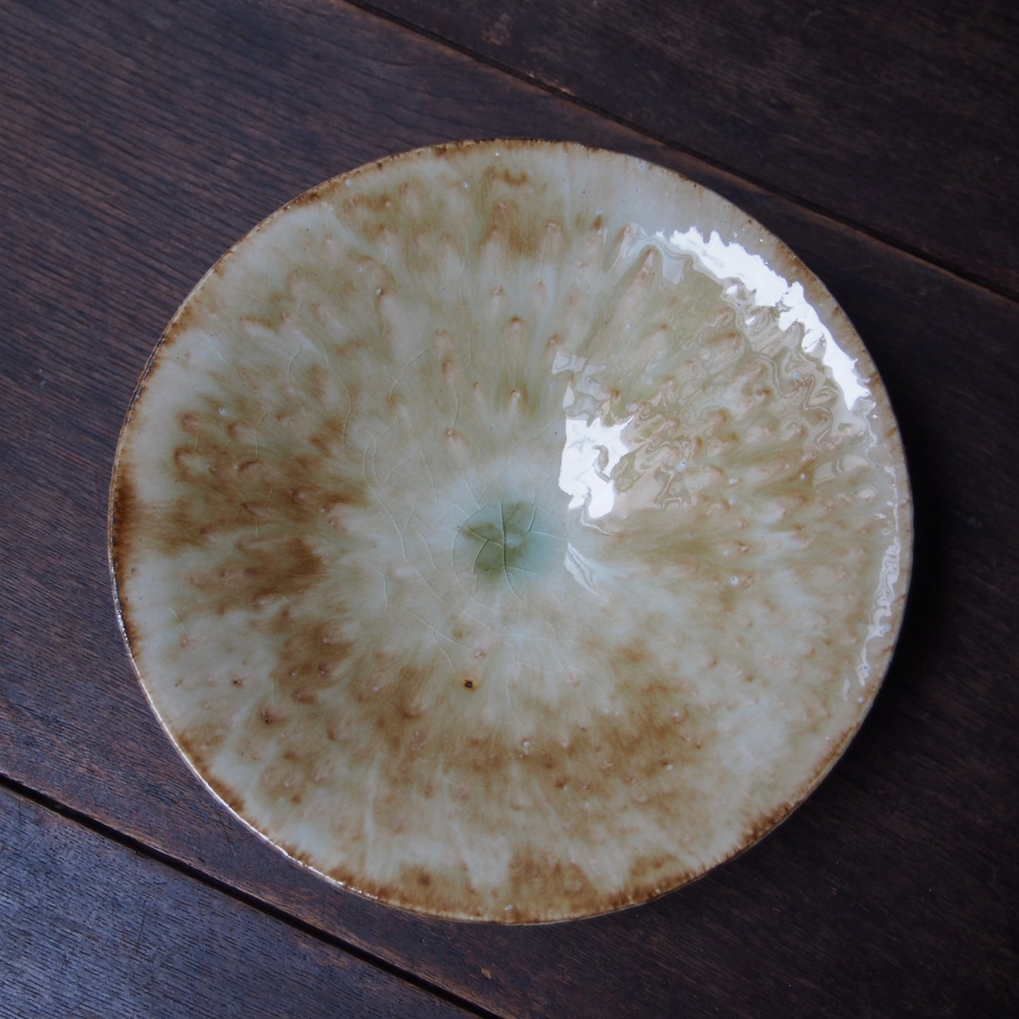 11　流灰釉中鉢  | 田代倫章