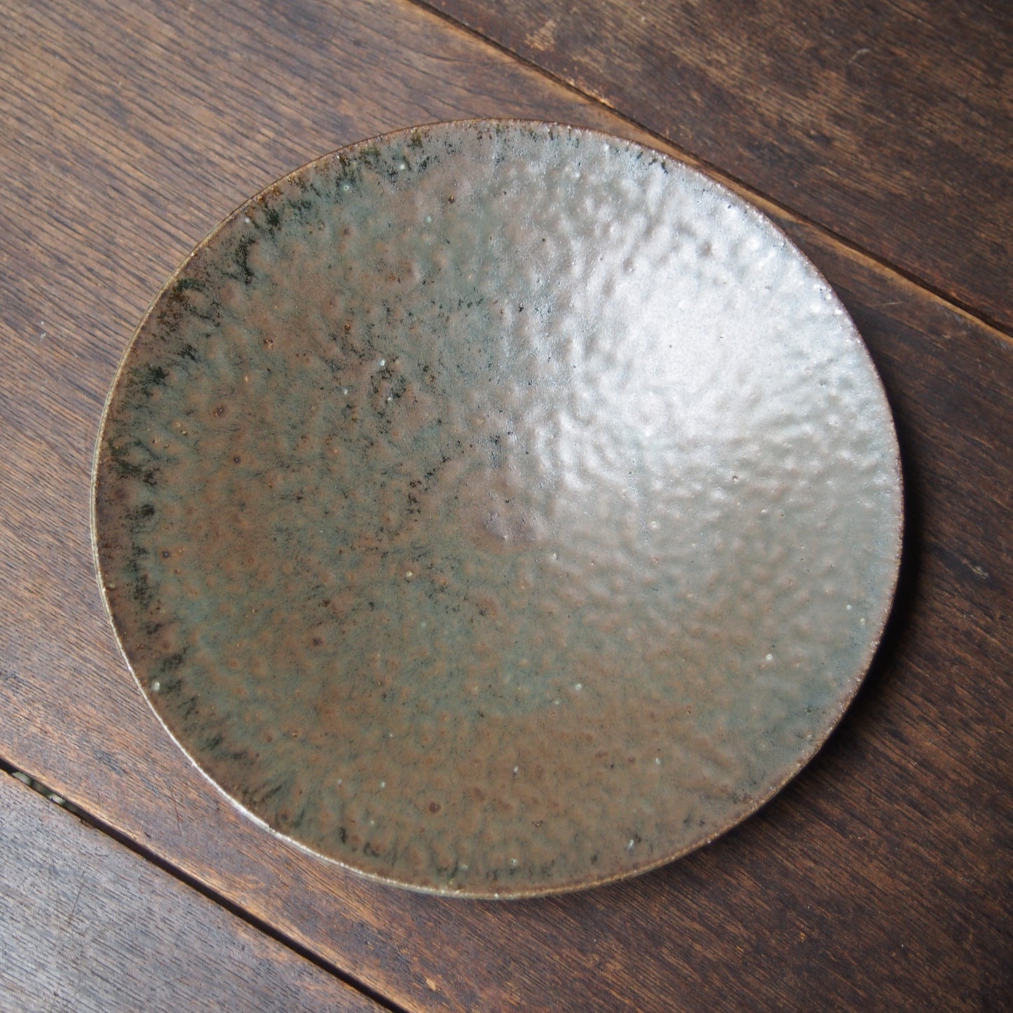 12　黒まだら灰釉7寸平鉢  | 田代倫章