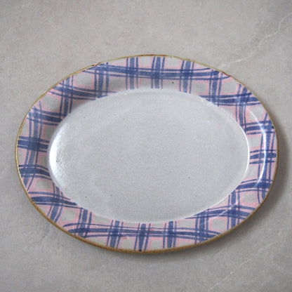 3-2　だ円リム皿 チェック | 相澤かなえ
