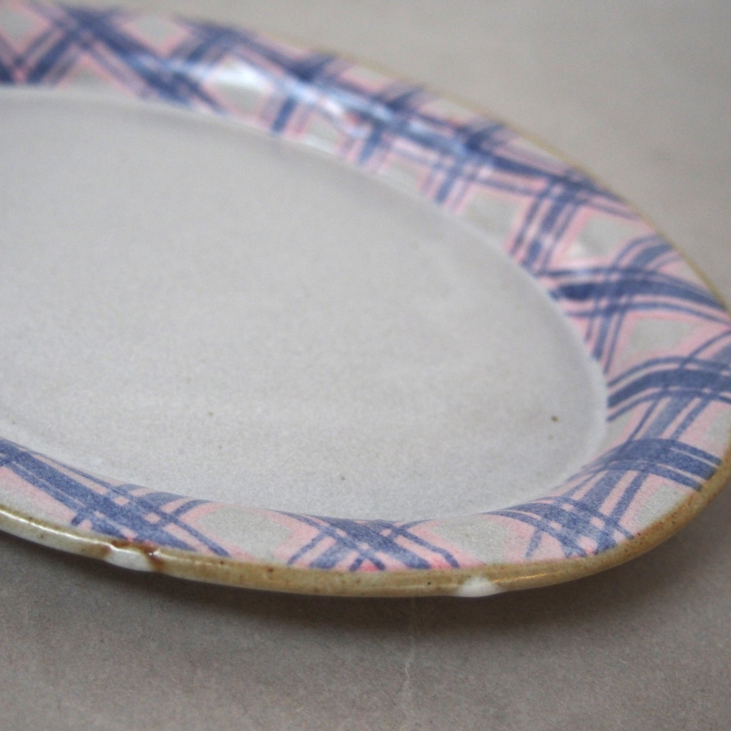3-2　だ円リム皿 チェック | 相澤かなえ
