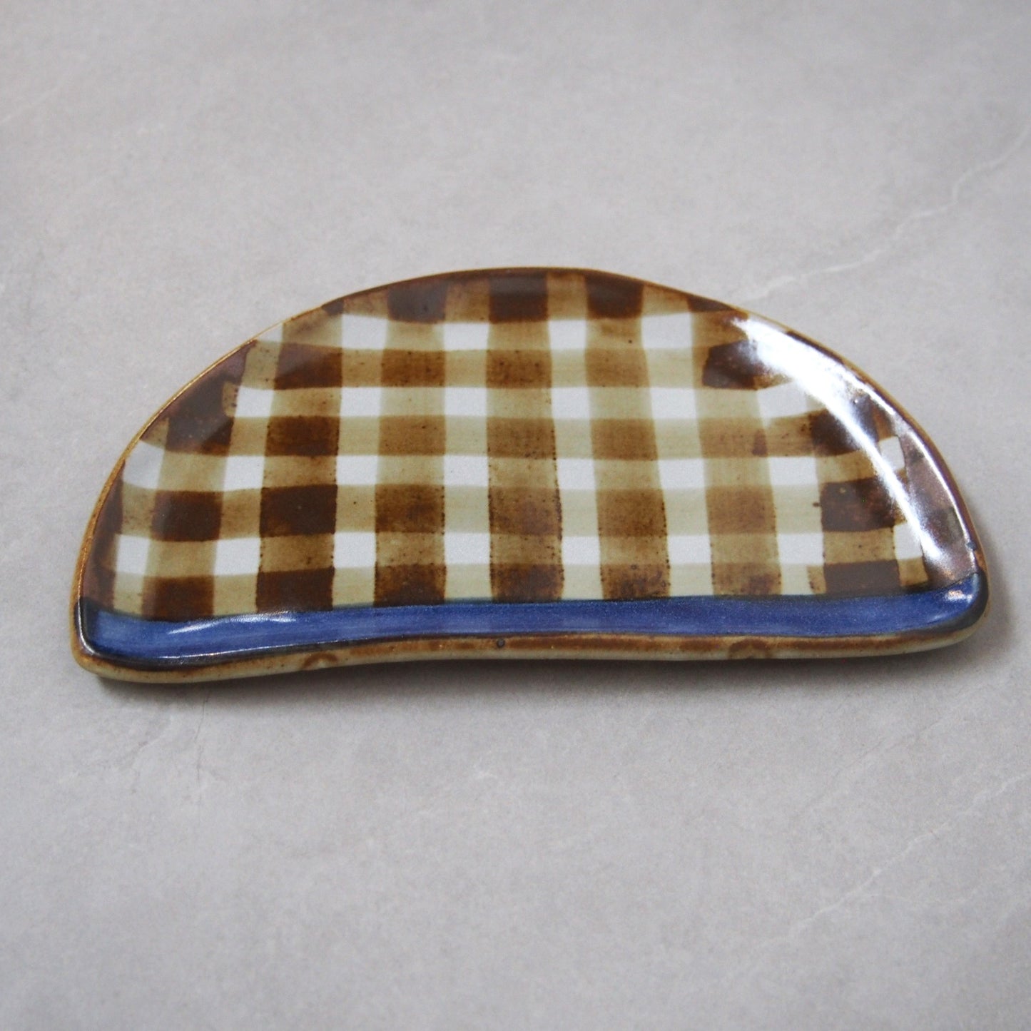 5-1　半月皿 チェック | 相澤かなえ