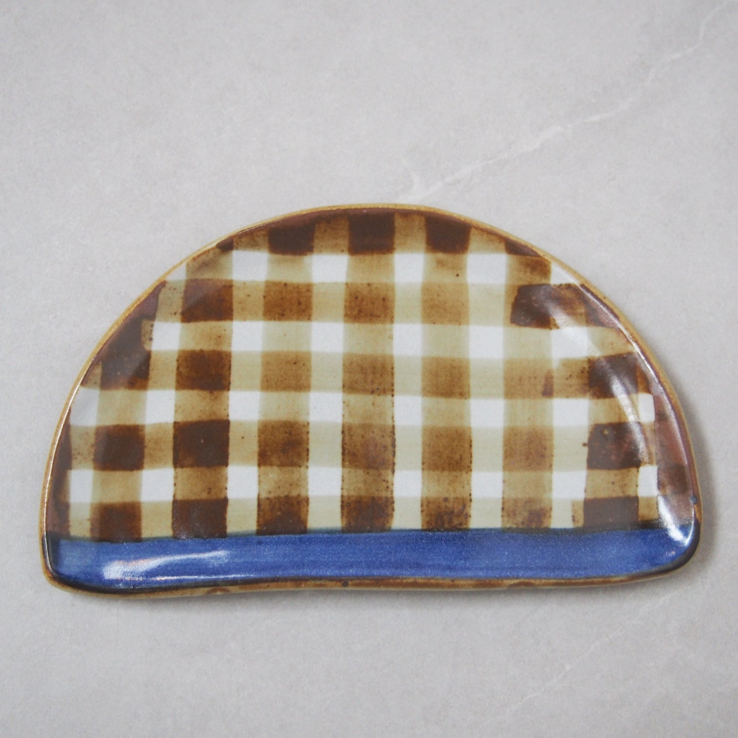 5-1　半月皿 チェック | 相澤かなえ