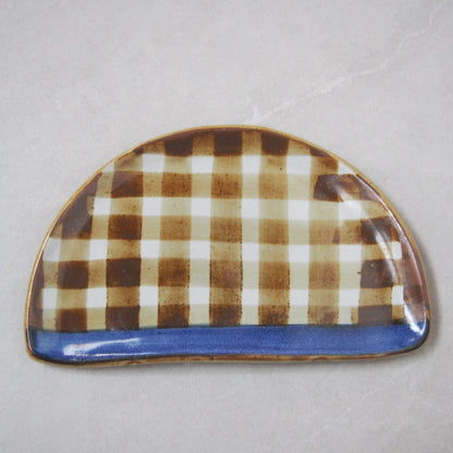 5-1　半月皿 チェック | 相澤かなえ