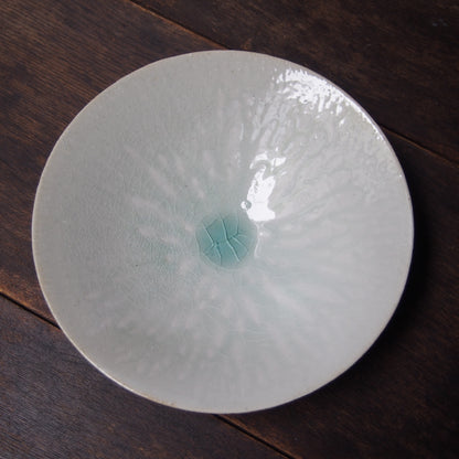 21　カシ灰釉中平鉢  | 田代倫章