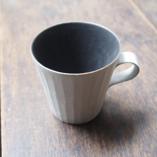 52　ラスター手付きしのぎカップ  | 田代倫章