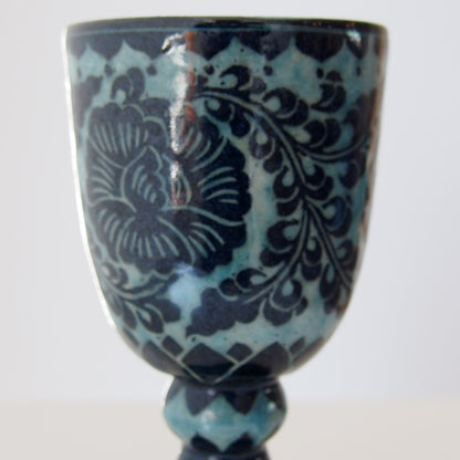 5　青釉ゴブレット | 川島いずみ