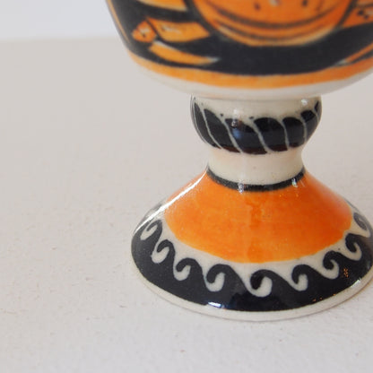 6-1　ゴブレット（オレンジのカニ） | 川島いずみ