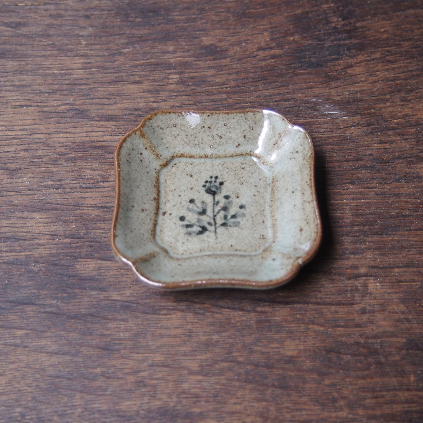 8 隅入四方皿S（呉須絵） | 加藤舞