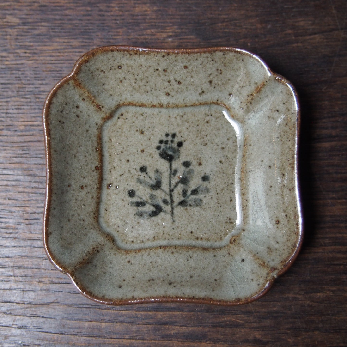 8 隅入四方皿S（呉須絵） | 加藤舞