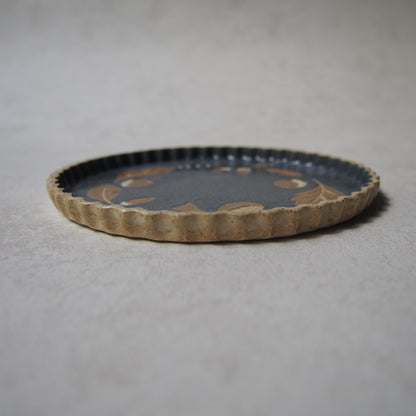 2-1　なみなみプレート160mm/重ね化粧 | 苔色工房