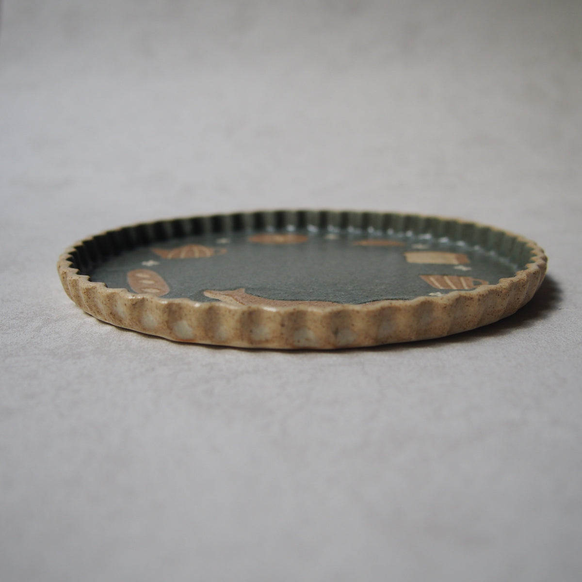 2-1　なみなみプレート160mm/重ね化粧 | 苔色工房