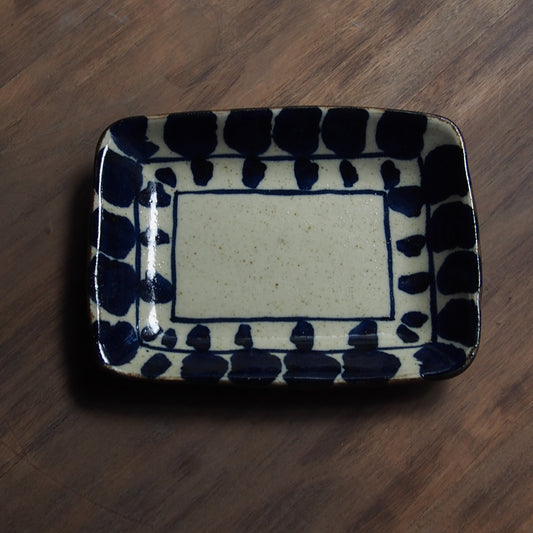 葉柄四角皿（大）