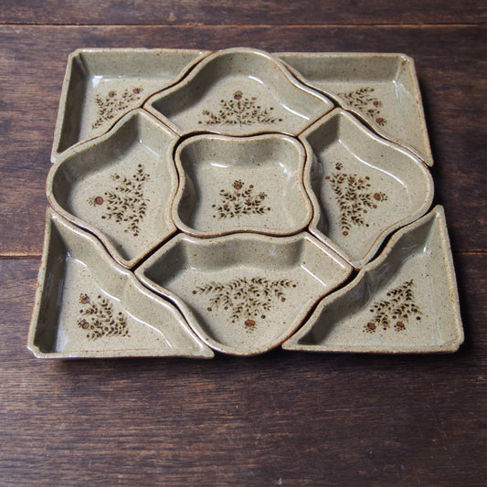 20 九子盆（9個セット）（鉄絵並白釉） | 加藤舞