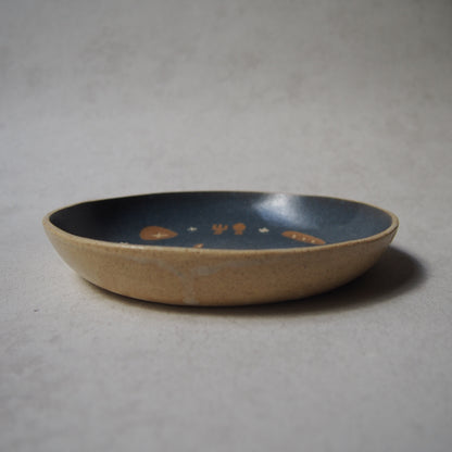 17-1　丸深皿190mm/重ね化粧 | 苔色工房