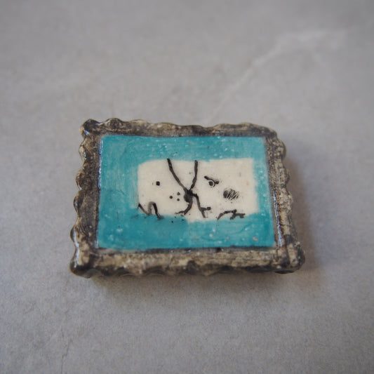 53　 小物･切手画2 ふたり | 黒木杏子