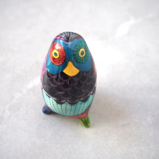 35　フクロウ 三つ足小箱2 | ふくちあやこ