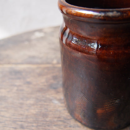 51 カトラリースタンドL（櫛目飴釉） | 加藤舞