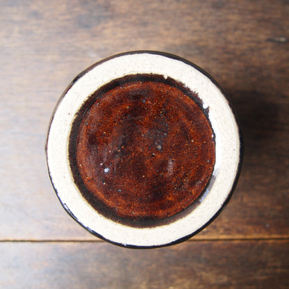 51 カトラリースタンドL（櫛目飴釉） | 加藤舞