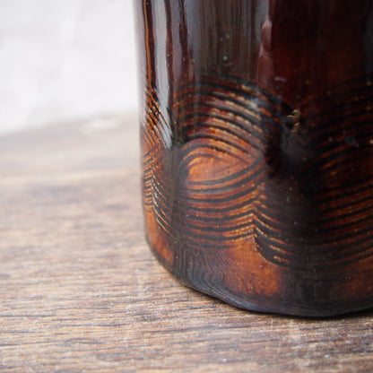 51 カトラリースタンドL（櫛目飴釉） | 加藤舞