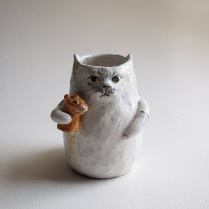 1 ねこ花入れ（大）馬 | 松浦 唱子