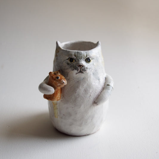 1 ねこ花入れ（大）馬 | 松浦 唱子