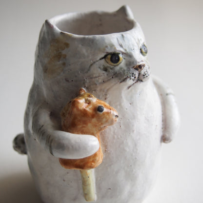 1 ねこ花入れ（大）馬 | 松浦 唱子