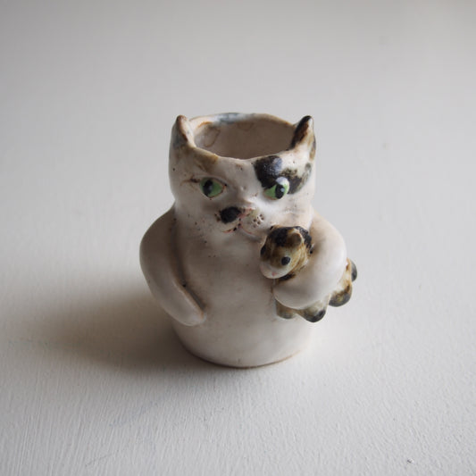 3 ねこ花入れ（小）馬と駒 | 松浦 唱子