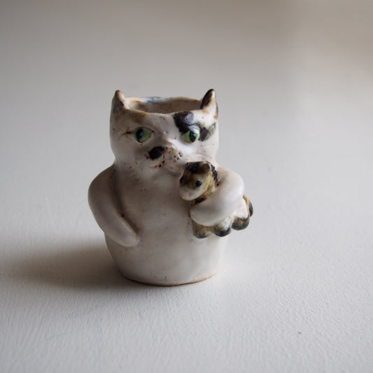 3 ねこ花入れ（小）馬と駒 | 松浦 唱子