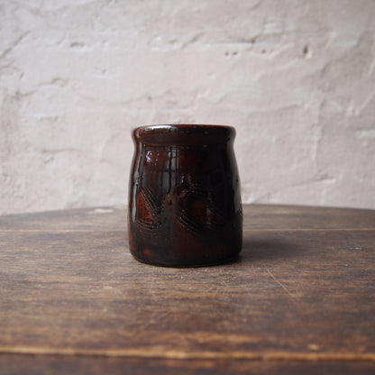 57 カトラリースタンドS（櫛目飴釉） | 加藤舞