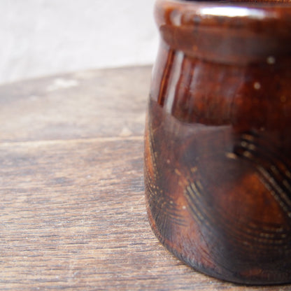 57 カトラリースタンドS（櫛目飴釉） | 加藤舞